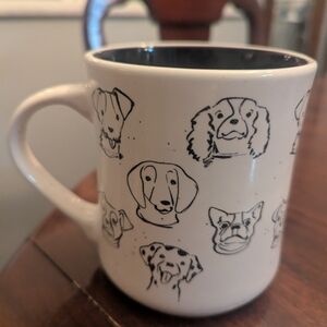 Charming Canine Sketch Mug - White and Black